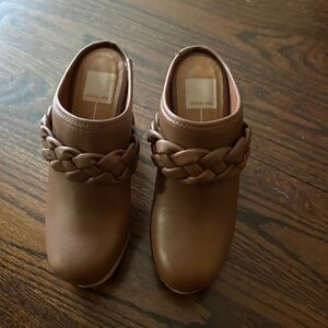 Dolce vita leather high heel clogs size 6